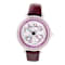 Croton Purple Crystal Dial Watch with Leather Strap