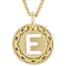 Cardano Initial E Pendant Necklace In 18K Gold Over Bronze