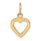 14k Yellow Gold Polished Cut-out Heart Pendant