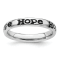 Sterling Silver Stackable Expressions Expressions Polished Enameled Hope Ring