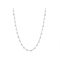 CZ Mixed Shapes Tennis Necklace In Rhodium Over Sterling Silver
