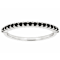 Black Spinel Band Ring In Sterling Silver 0.27ctw