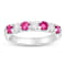 1.00ctw Ruby and Diamond Wedding Band Ring in 14k White Gold