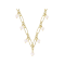 Freshwater Pearl Station Necklace In 18K Gold Over Bronze 20 Inch