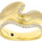 Sculptural Wave CZ Ring In 18K Gold Over Sterling Silver