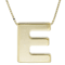 Block Letter E Initial Necklace In 10K Yellow Gold