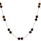 Tiger Eye Round Station Necklace In 18K Gold Over Sterling Silver 7.5-8.5mm