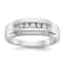 Rhodium Over 14K White Gold Lab Grown Diamond SI1/SI2, G H I, Men's Ring