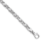 Rhodium Over 14k White Gold 5.4mm Hand Polished and Satin Fancy S-Link Bracelet
