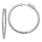 Rhodium Over 14K White Gold Oro Spotlight Lab Grown Diamond SI+, H+,
Hoop with Safety Clasp Earrings
