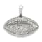 Sterling Silver Antiqued Football Pendant