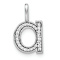 14K White Gold Diamond Lower Case Letter A Initial Pendant