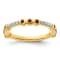 14K Yellow Gold Stackable Expressions Garnet and Diamond Ring 0.225ctw