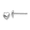 Rhodium Over 14k White Gold Polished Heart Stud Earrings