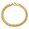14k Yellow Gold Satin and Polished 6.5mm Fancy Link Bracelet