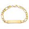 10k Yellow Gold Figaro Link ID Bracelet