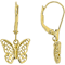 Butterfly Filigree Earrings In 18K Gold Over Sterling Silver