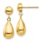 14k Yellow Gold Teardrop Dangle Earrings