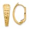 14k Yellow Gold Polished and Diamond-Cut 3/4" Hoop Earrings