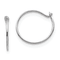 Rhodium Over 14K White Gold Small Endless Hoop Earrings