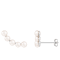 White Cultured Freshwater Pearl Rhodium Over Sterling Silver 3-4mm
Button Earrings