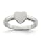 Rhodium Over Sterling Silver Polished Heart Children's Ring