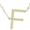 Sideways Initial F Necklace In Solid 14K Yellow Gold 18 Inch