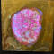 'Pink Tourmaline Slice' - Gemstone Art With Pink Tourmaline, Lepidolite,
and Kyanite