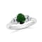 0.95ctw Emerald and Diamond Ring in 14k White Gold