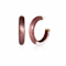 14K Yellow Gold Over Sterling Silver Medium Illusion Acrylic Hoops in Cocoa
