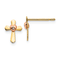 14K Yellow Gold and 14K Rose Gold Children's Cubic Zirconia Cross Heart
Stud Earrings