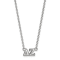 Rhodium Over Sterling Silver LogoArt Delta Zeta Medium Pendant Necklace