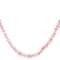 Pink Peruvian Opal Rondelle Bead Necklace In Sterling Silver 5-6mm
