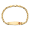 14k Yellow Gold Medical Soft Diamond Shape Red Enamel Mariner Link Child
ID Bracelet