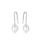 Pear Shape Saltwater Pearl Drop Earrings In Sterling Silver