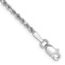 Rhodium Over 10k White Gold 1.75mm Diamond-Cut Rope Link Bracelet