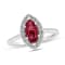1.37ctw Ruby and Diamond Ring in 14k White Gold