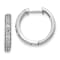 Rhodium Over 14K White Gold Lab Grown Diamond SI1/SI2, G H I, Hinged
Hoop Earrings