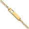 14k Yellow Gold Cut-out Heart Figaro Link ID Bracelet
