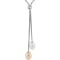 7-8mm White Pink Cultured Freshwater Pearl Sterling Silver Necklace