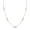 Rachel Zoe CZ Trio Station Necklace in 14K Gold Over Sterling Silver