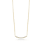 Bellissima Gold 14K Yellow Gold Diamond Dainty Curved Bar Necklace
