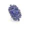 Rhodium Over Sterling Silver Mixed Shape Tanzanite Ring 4.97ctw