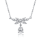 Pear Shape CZ Teardrop Pendant Necklace In Sterling Silver