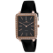 Oceanaut Women's Adorn Black Dial, Rose Bezel, Black Rubber Strap Watch