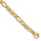 14K Yellow Gold 6.5mm Solid Hand-Polished 3 and 1 Flat Anchor Bracelet