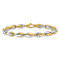 14K Two-tone Gold 5.6mm Polished Fancy Link Bracelet