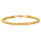 Men's 3.5mm Franco Link Bracelet In 18K Yellow Gold Over Stainless Steel