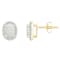 7x5mm Oval Created Opal And Created White Sapphire 10k Yellow Gold Halo
Stud Earrings