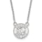 Rhodium Over Sterling Silver MLB LogoArt Boston Red Sox Pendant Necklace